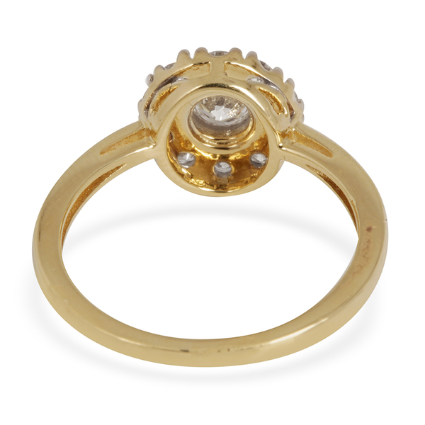 ILIANA 18K Y Gold IGI Certified Diamond (Rnd 0.25 Ct) (SI/ G-H) Ring 0.500 Ct.