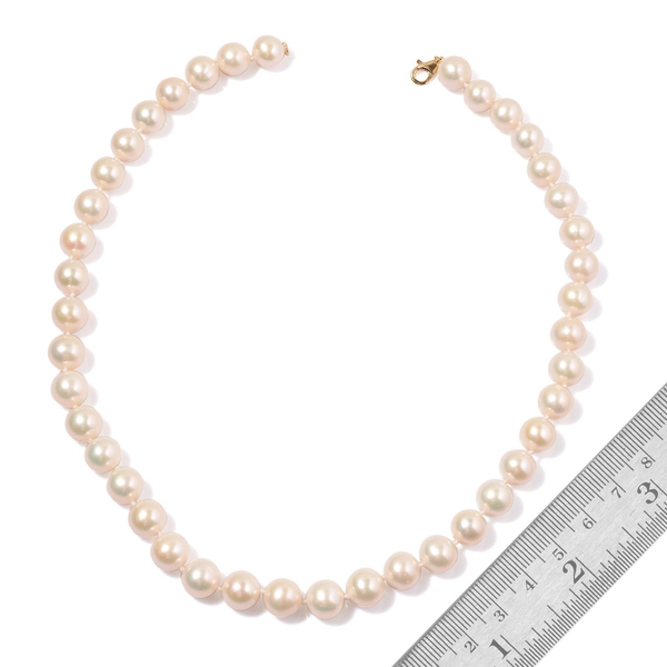 ILIANA 18K Y Gold AAAAA Fresh Water White Pearl Necklace (Size 18) 270.000 Ct.
