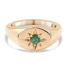 Emerald Ring in 14K Gold Overlay Sterling Silver