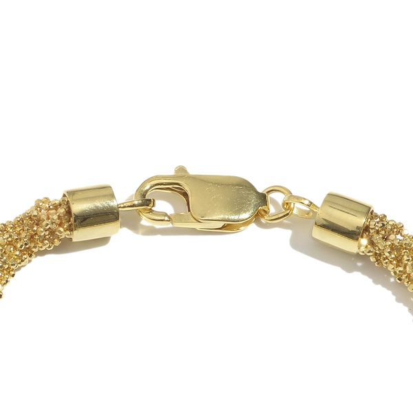 Close Out Deal 9K Y Gold Diamond Cut Intertwined Bracelet (Size 7.5), Gold wt 11.16 Gms.