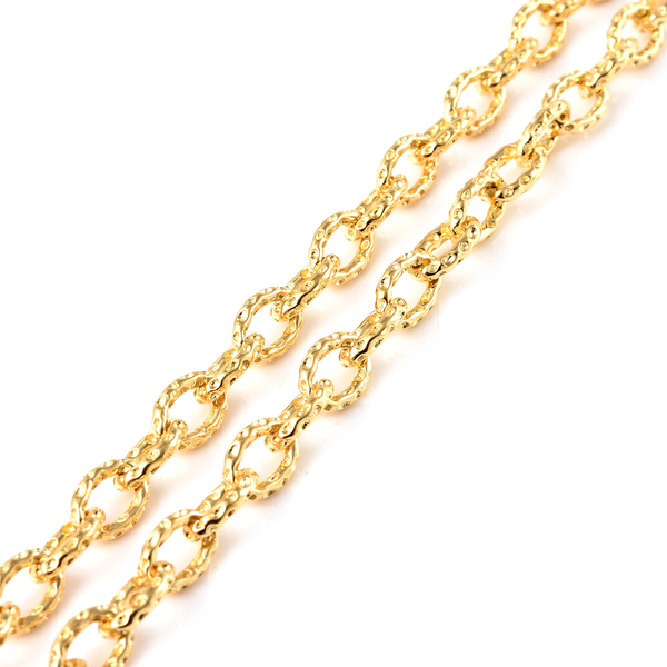 Rachel Galley Allegro link Collection - Yellow Gold Overlay Sterling Silver Necklace (Size 20), Silver wt 38.96 Gms