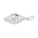 Lustro Stella Sterling Silver Pendant Made with Finest CZ 3.71 Ct.