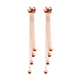 NY Close Out Deal - Rose Gold Overlay Sterling Silver Dangling Earrings (with Push Back)