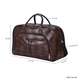 Croc Pattern Middle Travel Bag with Shoulder Strap (Size 55x20x34 Cm) - Brown