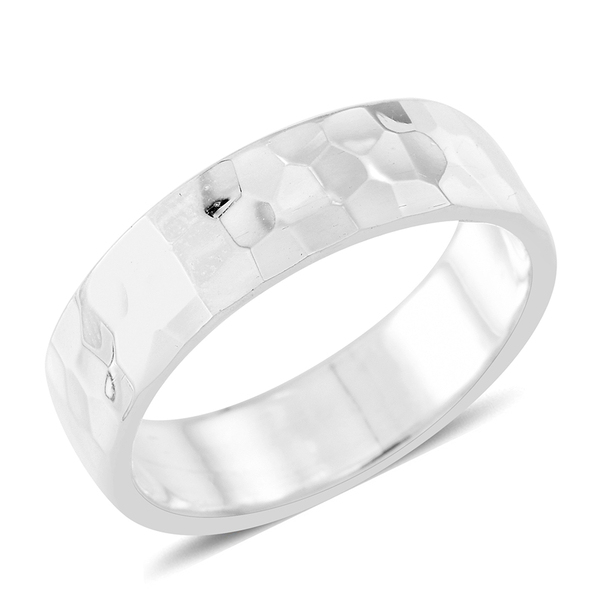 Thai Sterling Silver Diamond Cut Band Ring, Silver wt 4.80 Gms.