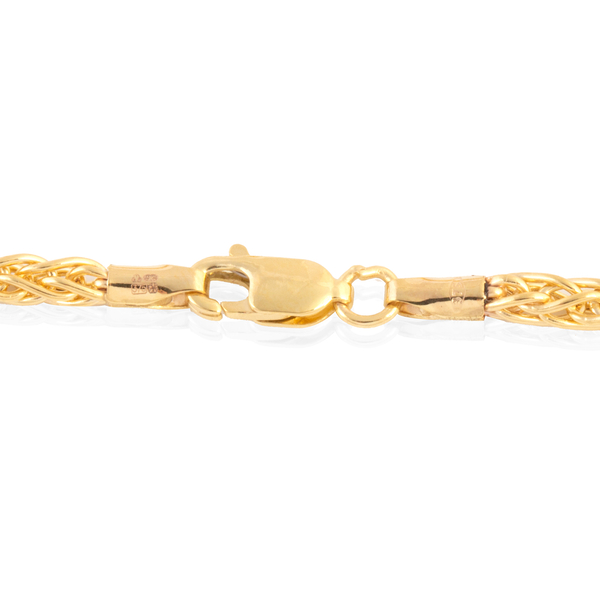 Close Out Deal 9K Yellow Gold Spiga Necklace (Size 20), Gold wt 7.20 Gms.