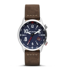 Columbia Outbacker Navy 3-Hand Date Saddle Leather Watch