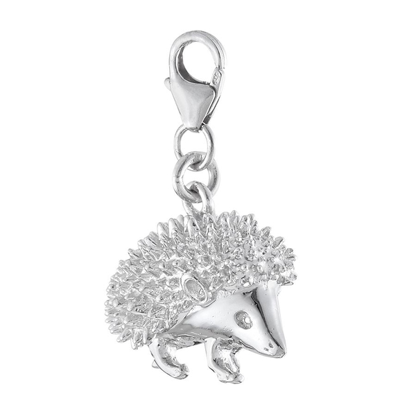 Charmes De Memoire - Platinum Overlay Sterling Silver Hedgehog Charm, Silver wt 6.90 Gms.