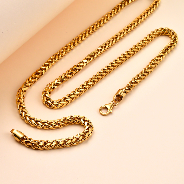 Collectors Edition- 22K (91.6 % Purity) Yellow Gold Spiga Necklace (Size - 22) with Lobster Clasp, Gold Wt. 21.40 Gms.
