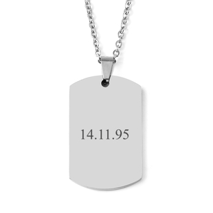 Personalised Engravable Gents Dog tag in Stainless Steel