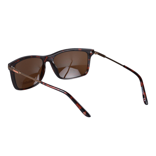 Timberland Tortoise Rectagular Sunglasses with Brown Lenses