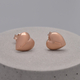 Personalised Engravable 9K Rose Gold Initial Heart Shape Stud Earrings (With Push Back)