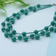 Chrysocolla Beads Necklace (Size - 20) with Lobster Clasp in Rhodium Overlay Sterling Silver 314.00 Ct.