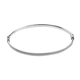 Vegas Close Out - Diamond Cut Bangle (Size 7.5) with Clasp in Rhodium Overlay Sterling Silver