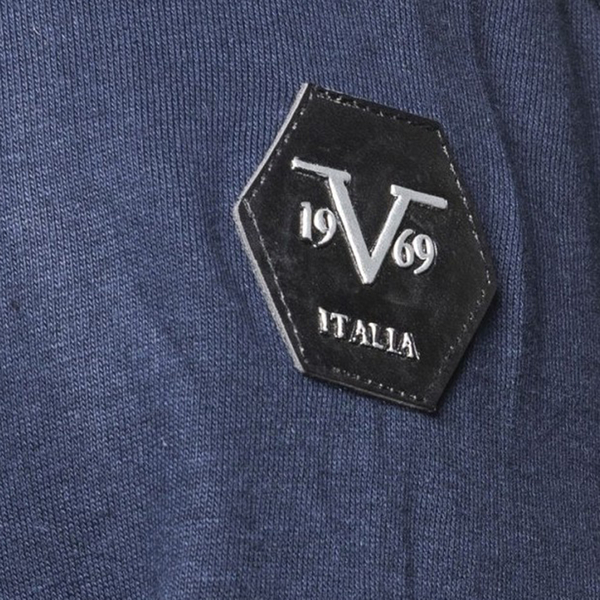 19V69 ITALIA by Alessandro Versace Zip Front Sweatshirt (Size XL) - Navy