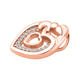 Diamond Heart Pendant in Rose Gold Overlay Sterling Silver 0.11 Ct.