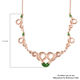 Rachel Galley Venom (Snakes) Collection - Green Jade Necklace (Size 20 with 4 inch Extender) in Rose Gold Overlay Sterling Silver 5.51 Ct, Silver wt 31.00 Gms