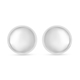 LucyQ Smartie Collection - Rhodium Overlay Sterling Silver Stud Earrings (with Push Back)
