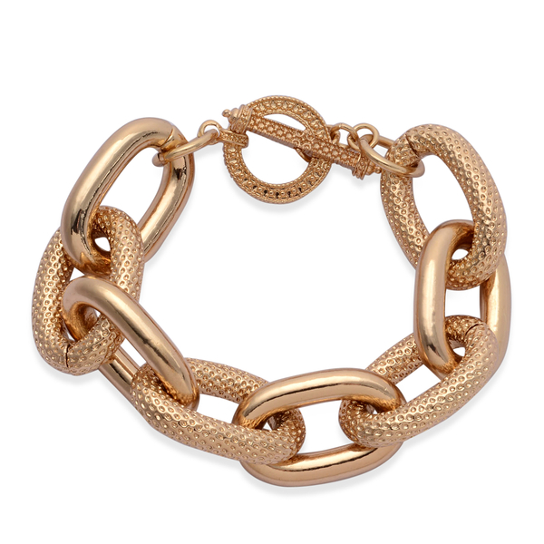 Link Bracelet (Size 9) in Gold Tone