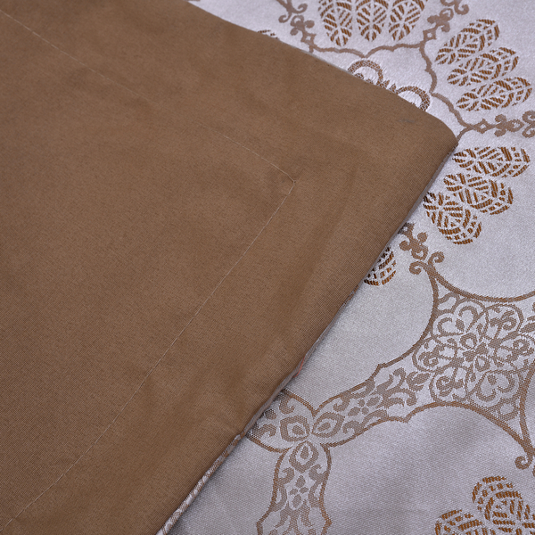 High End Look Delicate Paisley Pattern Comforter (Size 225x220Cm) and 2 Pillow Case (Size 70x50Cm) -Taupe