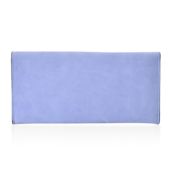 Set of 2 - TJC Envelope Design Light Blue Colour and Croc Embossed Grey Colour Wallet (Size 20.5x10 Cm and 20x10 Cm)