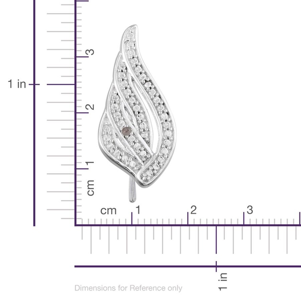Diamond (Rnd) Climber Earrings in Sterling Silver