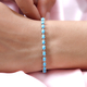 Arizona Sleeping Beauty Turquoise Bracelet (Size - 7 With 2 Inch Extender ) in Platinum Overlay Sterling Silver. Total Wt 4.00 Cts