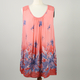 SUGARCRISP Printed Vest Top with Border Detail and Lace Shoulder in Coral (One Size; 60x75cm) CB - 2