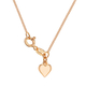 Rose Gold Overlay Sterling Silver Heart Curb Chain (Size 18) with Spring Ring Clasp