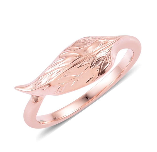 RACHEL GALLEY Rose Gold Overlay Sterling Silver Fallen Ring