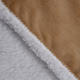 Soft and Smooth Flannel Sherpa Blanket (Size 200x160 Cm) - Light Brown and Off White