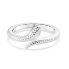 Sterling Silver Snake Bypass Ring (Size O)