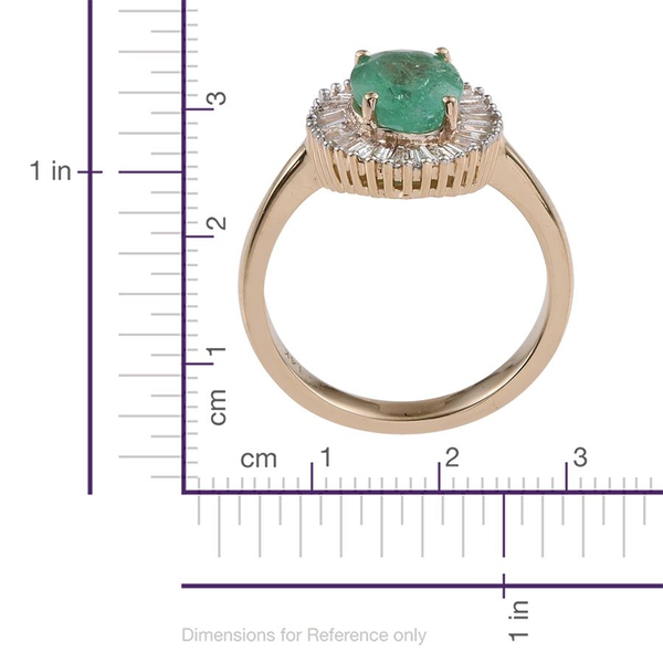 14K Y Gold Boyaca Colombian Emerald (Ovl 1.65 Ct), Diamond Ring 2.000 Ct.