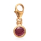 0.75 Ct African Ruby Charm in Gold Plated Sterling Silver