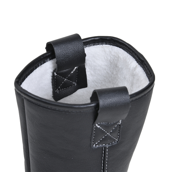 Faux Fur Inside Winter Boots (Size 3) - Black