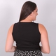 TAMSY Sleeveless Womens Top (Size S,8-10) - Black