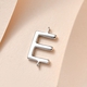Platinum Overlay Sterling Silver Initial E Charm