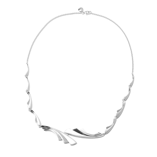 RACHEL GALLEY Sandblast Texture Collection - Rhodium Overlay Sterling Silver Necklace (Size 20), Sil