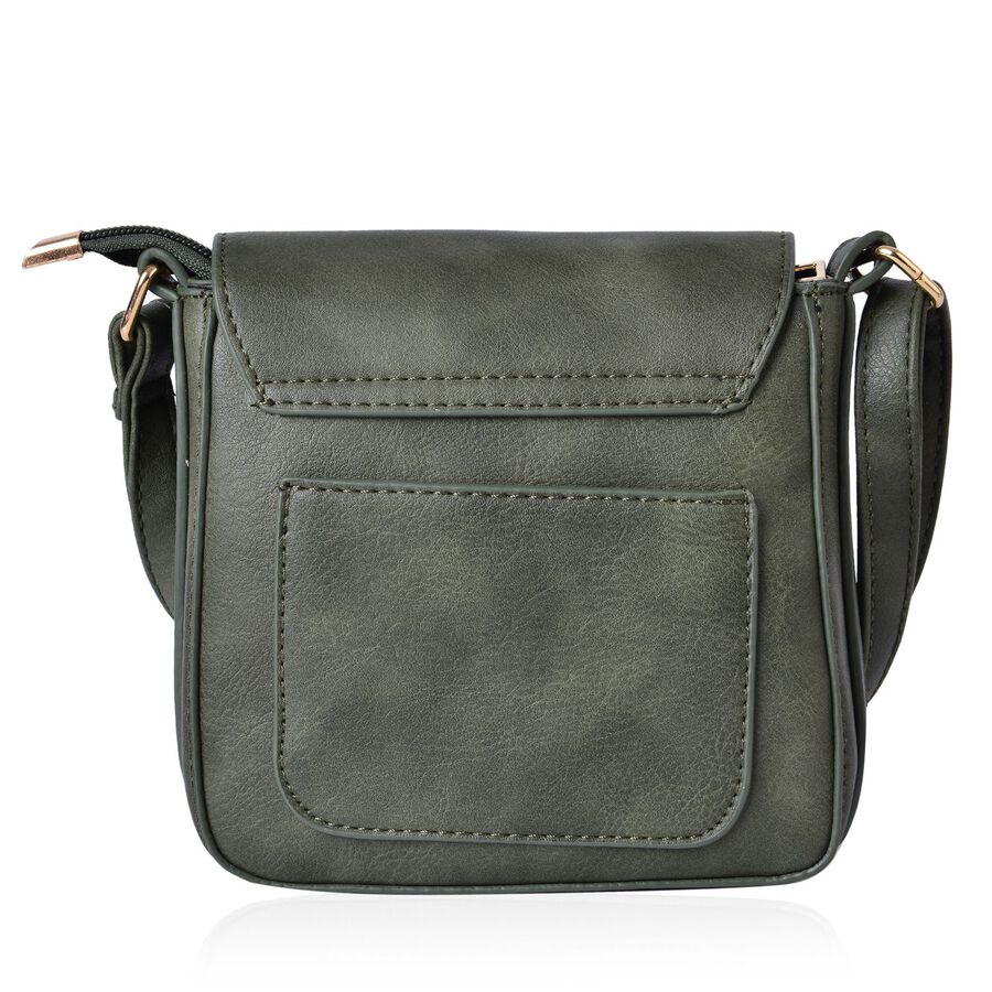 Green Small Crossbody Bag With Adjustable Shoulder Strap 18x18x5Cm - 2607805 - TJC