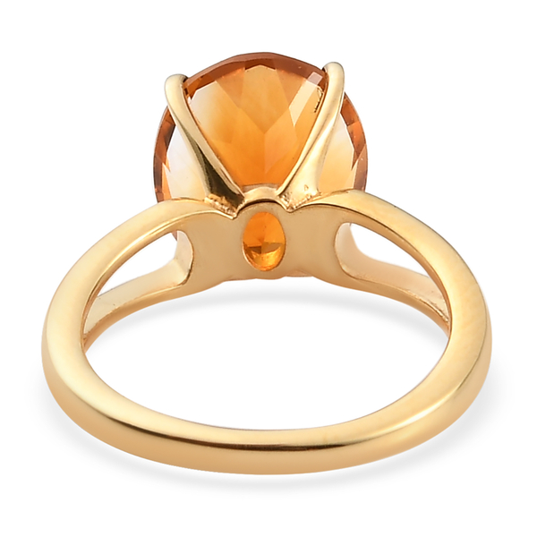 Collector Edition - Madeira Citrine Ring in 14K Gold Overlay Sterling Silver 4.24 Ct