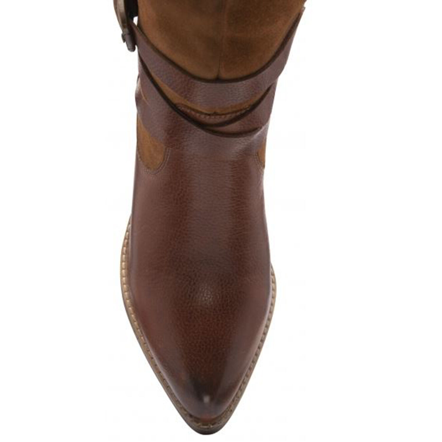 Ravel Santiago Leather Mid-Calf Boots with Buckle Details