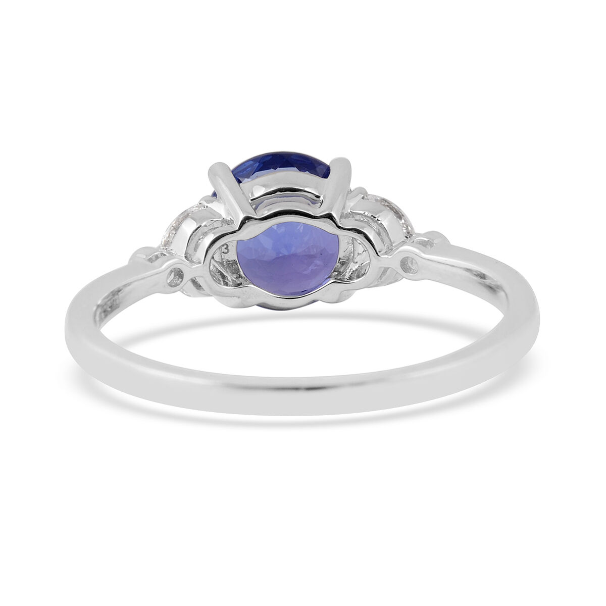 ILIANA 18K White Gold AAA Tanzanite (Rnd), Diamond (SI/G-H) Ring 2.67 Ct.