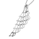 LucyQ Angel Wing Collection - Rhodium Overlay Sterling Silver Angel Wing Pendant with Chain (Size 20/24/28)