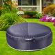 Indoor Outdoor Inflatable Round Pouffe (Size 97 Cm) - Grey