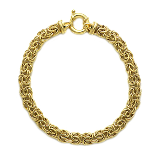 Maestro Collection- 9K Yellow Gold Byzantine Bracelet (Size - 7.5) With Senorita Clasp, Gold Wt. 6.5