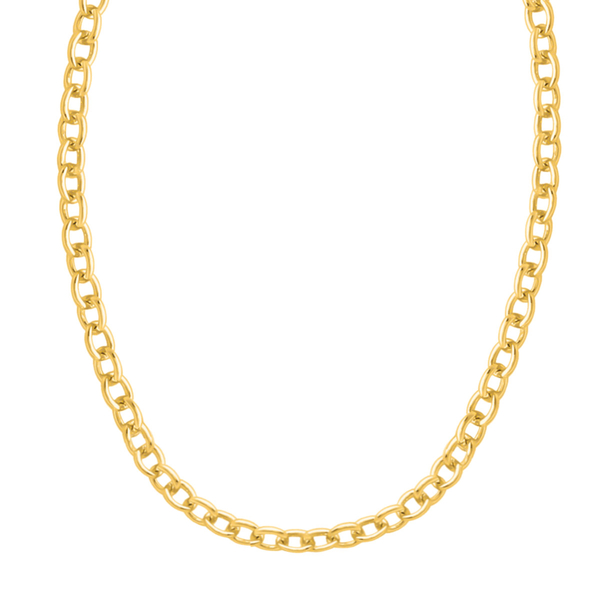 Hatton Garden Close Out ILIANA 18K Yellow Gold Trace Necklace (Size 18) with Spring Ring Clasp