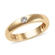 9K Yellow Gold SGL Certified White Diamond (I1/G-H) Flush Setting Band Ring