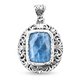 Royal Bali Collection - Aquamarine Pendant in Sterling Silver 27.49 Ct, Silver Wt 16.64 Gms