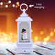 Christmas Snowman Lantern Warm Light (Size 23x8x8Cm) - White