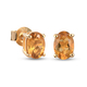 Citrine Stud Earrings (with Push Back) in Vermeil Gold Overlay Sterling Silver 1.50 Ct.